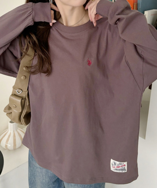 U.S. POLO ASSN.(ユーエスポロアッスン)の「U.S. POLO ASSN. 裾タグ 袖口リブ ロンT(Tシャツ/カットソー・レディース・スミクロ/アイボリー/ベージュ・L/M/S)」の21枚目の写真