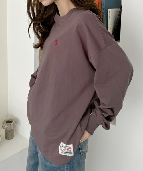 U.S. POLO ASSN.(ユーエスポロアッスン)の「U.S. POLO ASSN. 裾タグ 袖口リブ ロンT(Tシャツ/カットソー・レディース・スミクロ/アイボリー/ベージュ・L/M/S)」の13枚目の写真