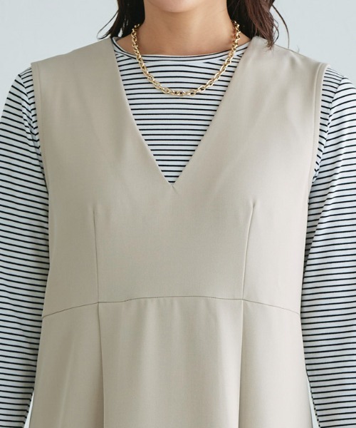 Pierrot（ピエロ）の「選べるIラインジャンパースカート（ジャンパースカート・レディース・ブラック系その他/ブラック/ネイビー系/ベージュ系・PM/L/M）」の9枚目の写真