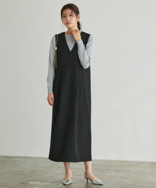 Pierrot（ピエロ）の「選べるIラインジャンパースカート（ジャンパースカート・レディース・ブラック系その他/ブラック/ネイビー系/ベージュ系・PM/L/M）」の21枚目の写真