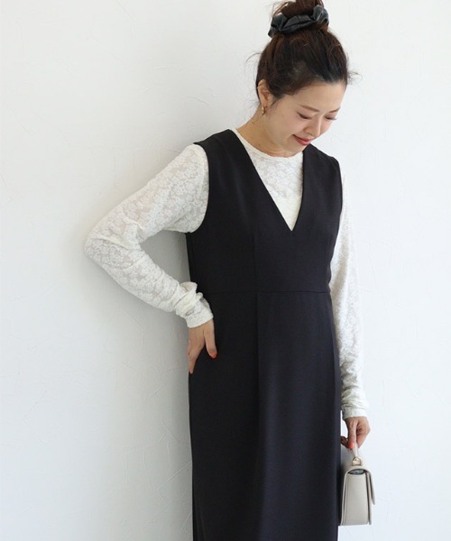 Pierrot（ピエロ）の「選べるIラインジャンパースカート（ジャンパースカート・レディース・ブラック系その他/ブラック/ネイビー系/ベージュ系・PM/L/M）」の22枚目の写真