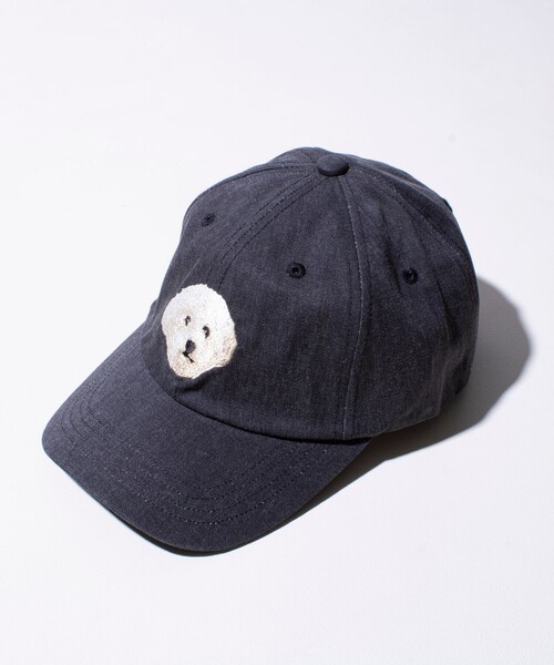 GLOSTER（グロスター）の「【GLOSTER/グロスター】WASHED DOG embroidery CAP キャップ 刺繍（キャップ・メンズ・ブラック系その他/ベージュ系その他/グリーン系その他/ブルー系その他/ブラック系その他2/ベージュ系その他2/グリーン系その他2/ブルー系その他2・FREE）」の2枚目の写真