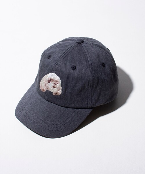 セール】【GLOSTER/グロスター】WASHED DOG embroidery CAP