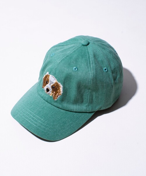 セール】【GLOSTER/グロスター】WASHED DOG embroidery CAP