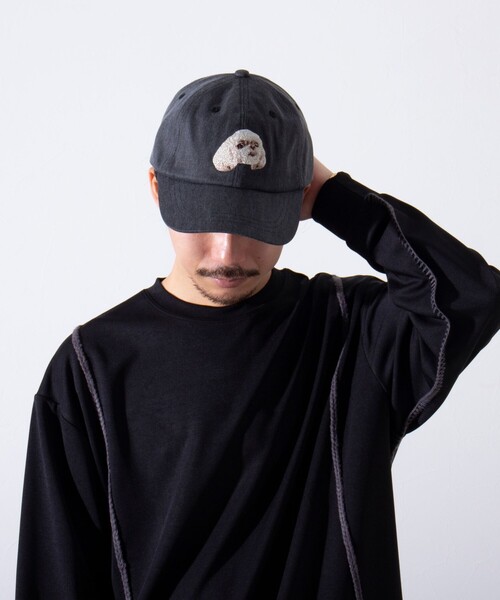 GLOSTER（グロスター）の「【GLOSTER/グロスター】WASHED DOG embroidery CAP キャップ 刺繍（キャップ・メンズ・ブラック系その他/ベージュ系その他/グリーン系その他/ブルー系その他/ブラック系その他2/ベージュ系その他2/グリーン系その他2/ブルー系その他2・FREE）」の11枚目の写真