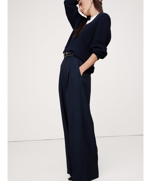 Banana Republic（バナナリパブリック）の「ウルトラハイライズ ワイドレッグパンツ（その他パンツ・レディース・ネイビー/グリーン・2/0/4/6/8）」の7枚目の写真