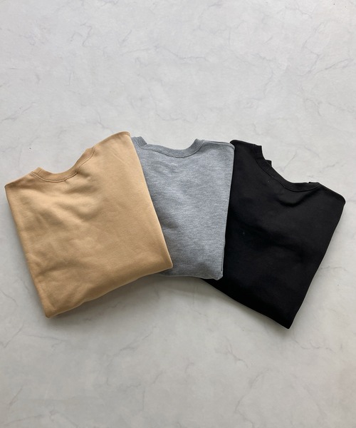 AS KNOW AS plus（アズノゥアズプラス）の「●ドッグプリントとワンポイントロゴ刺繍スウェットプルオーバー（スウェット・レディース・杢グレー/スミクロ/ライトイエロー・FREE）」の21枚目の写真