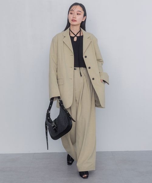 JEANASIS（ジーナシス）の「リネンライクステッチパンツ/292620（スラックス・レディース・ピンク/ベージュ/ブラック・MEDIUM/SMALL）」の16枚目の写真