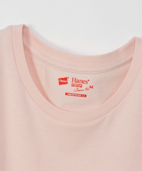 HANES(ヘインズ)の「【HANES/ヘインズ】2P CREW NECK(Tシャツ/カットソー・レディース・マルチ/ホワイト×ピンク/ベージュ系その他・M/L)」の12枚目の写真