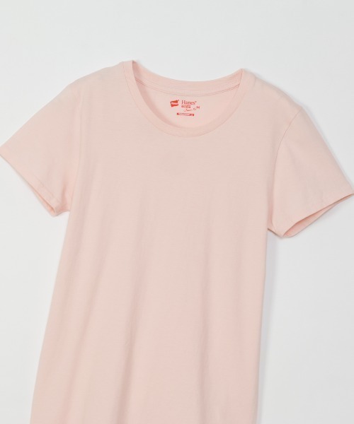 HANES(ヘインズ)の「【HANES/ヘインズ】2P CREW NECK(Tシャツ/カットソー・レディース・マルチ/ホワイト×ピンク/ベージュ系その他・M/L)」の11枚目の写真