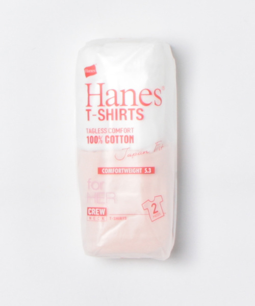 HANES(ヘインズ)の「【HANES/ヘインズ】2P CREW NECK(Tシャツ/カットソー・レディース・マルチ/ホワイト×ピンク/ベージュ系その他・M/L)」の20枚目の写真