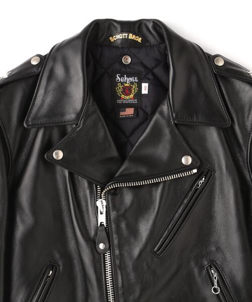 Schott(ショット)の「Schott/ショット/613US ONESTAR RIDERS/613US ワンスター ライダース レザージャケット(ライダースジャケット・メンズ・ブラック・34/44/38/42/36/40/46)」の8枚目の写真