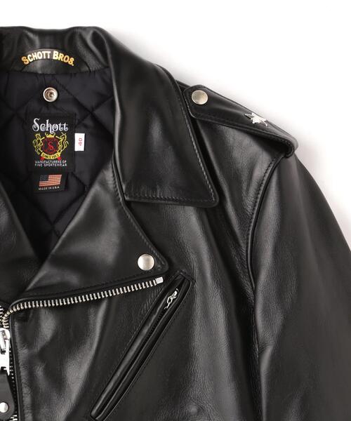 Schott(ショット)の「Schott/ショット/613US ONESTAR RIDERS/613US ワンスター ライダース レザージャケット(ライダースジャケット・メンズ・ブラック・34/44/38/42/36/40/46)」の10枚目の写真