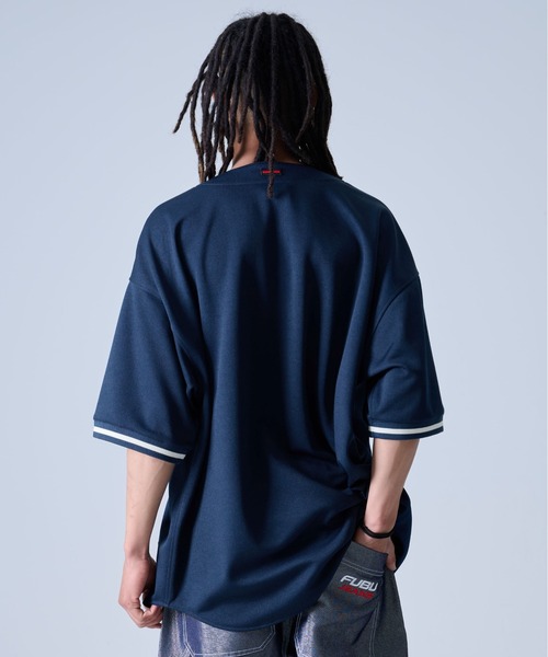 FUBU( フブ)の「FUBU フブ ブランド ロゴ ワッペン 刺繍 アメカジ 半袖 ユニフォーム風 ベースボールシャツ(その他トップス・メンズ・ネイビー/ブラック・L/XL/XXL/M)」の9枚目の写真