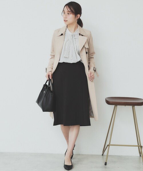 index(インデックス)の「《美人百花掲載》アシンメトリーボウタイブラウス【洗濯機洗い可/防シワ】(シャツ/ブラウス・レディース・ベージュ系その他6/ネイビー/オフホワイト/サックスブルー・42/38/36/40)」の15枚目の写真