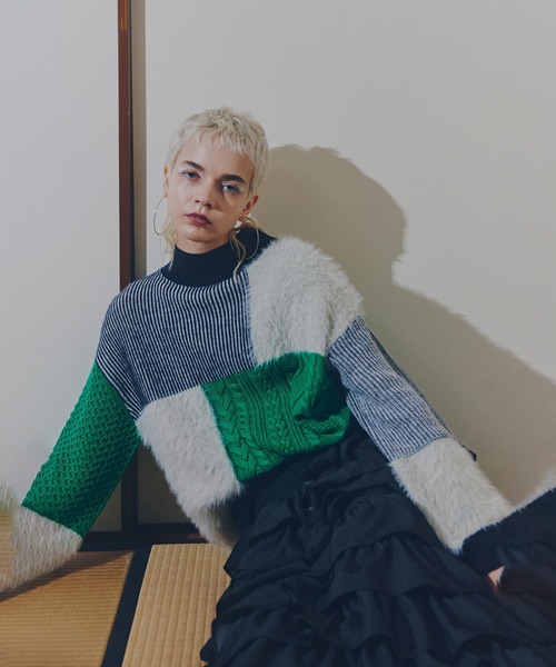 セール】ブロッキングニット（ニット/セーター）｜ROSE BUD（ローズ