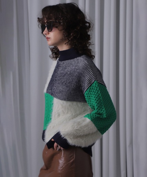 セール】ブロッキングニット（ニット/セーター）｜ROSE BUD（ローズ