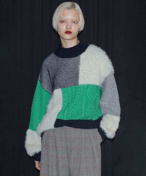 セール】ブロッキングニット（ニット/セーター）｜ROSE BUD（ローズ