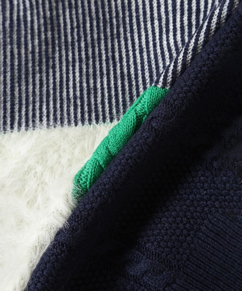 ROSE BUD(ローズバッド)の「ブロッキングニット(ニット/セーター・レディース・ブルー/グリーン/ピンク・ONE SIZE)」の13枚目の写真