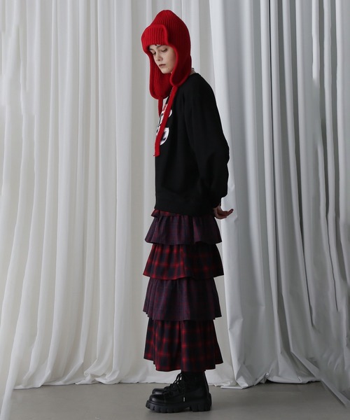 ROSE BUD(ローズバッド)の「(OKIRAKU×ROSEBUD)PANEL GRAPHIC SWEAT(スウェット・レディース・ブラック/グレー・ONE SIZE)」の4枚目の写真