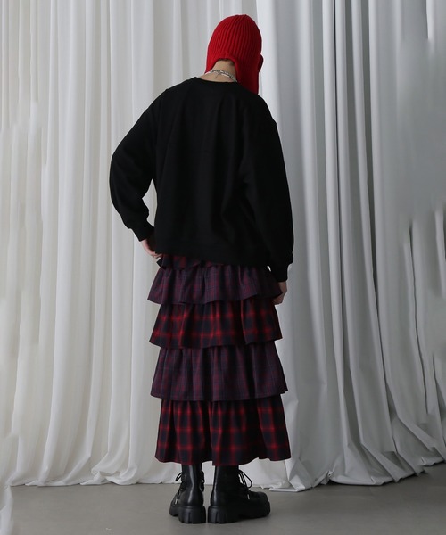 ROSE BUD(ローズバッド)の「(OKIRAKU×ROSEBUD)PANEL GRAPHIC SWEAT(スウェット・レディース・ブラック/グレー・ONE SIZE)」の5枚目の写真