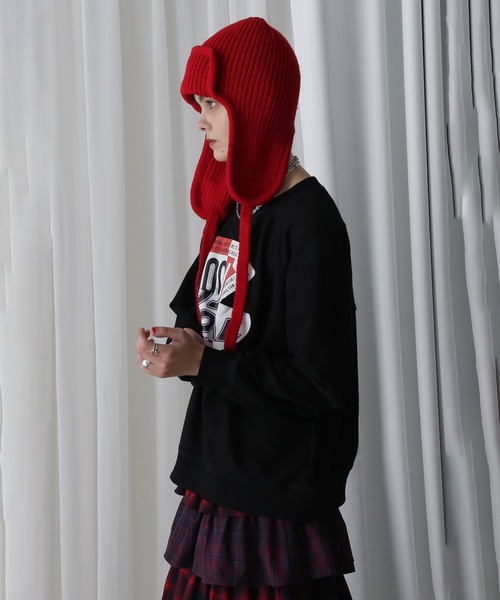 ROSE BUD(ローズバッド)の「(OKIRAKU×ROSEBUD)PANEL GRAPHIC SWEAT(スウェット・レディース・ブラック/グレー・ONE SIZE)」の7枚目の写真