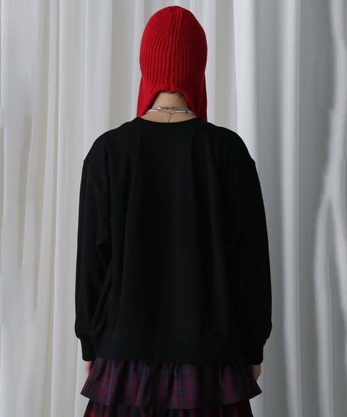 ROSE BUD(ローズバッド)の「(OKIRAKU×ROSEBUD)PANEL GRAPHIC SWEAT(スウェット・レディース・ブラック/グレー・ONE SIZE)」の8枚目の写真