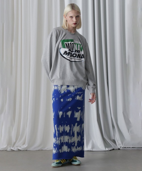 ROSE BUD(ローズバッド)の「(OKIRAKU×ROSEBUD)PANEL GRAPHIC SWEAT(スウェット・レディース・ブラック/グレー・ONE SIZE)」の11枚目の写真