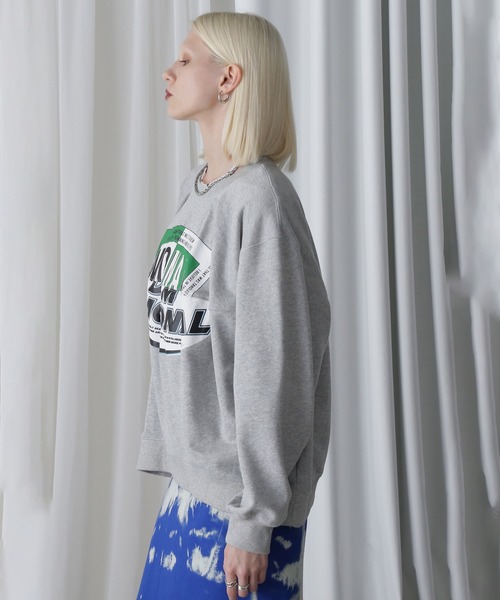ROSE BUD(ローズバッド)の「(OKIRAKU×ROSEBUD)PANEL GRAPHIC SWEAT(スウェット・レディース・ブラック/グレー・ONE SIZE)」の15枚目の写真