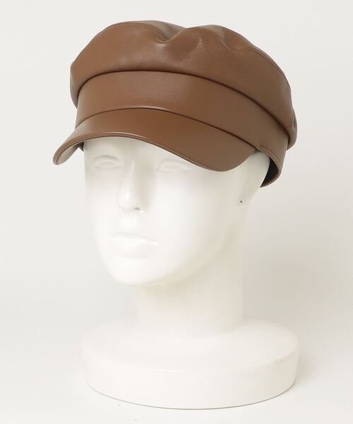 ROSE BUD(ローズバッド)の「フェイクレザーマリンキャップ(キャップ・レディース・ブラウン・ONE SIZE)」の7枚目の写真