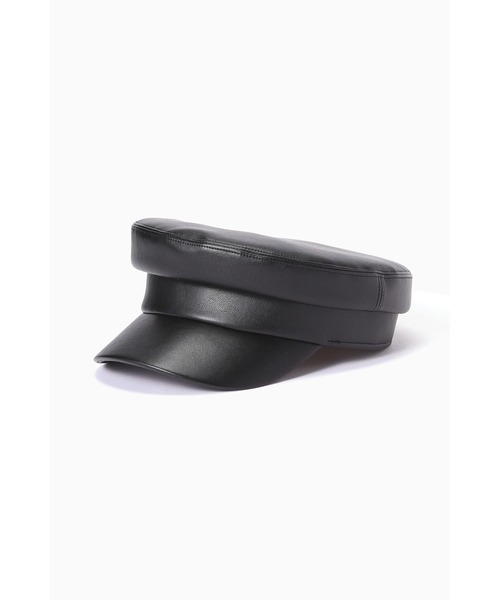 ROSE BUD(ローズバッド)の「フェイクレザーマリンキャップ(キャップ・レディース・ブラウン・ONE SIZE)」の2枚目の写真