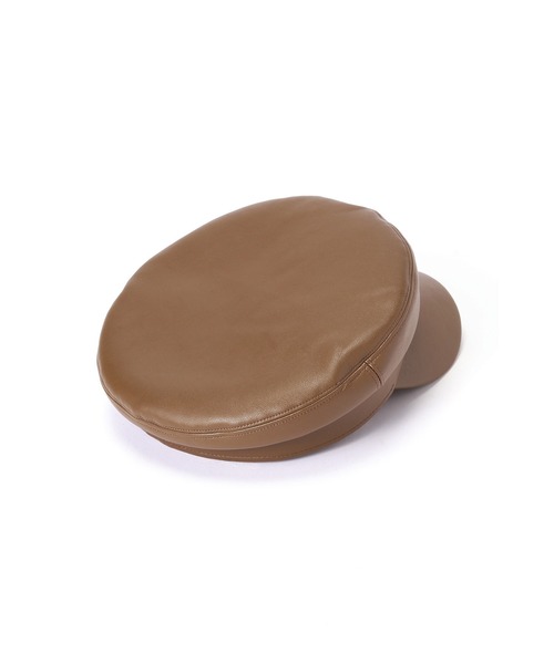 ROSE BUD(ローズバッド)の「フェイクレザーマリンキャップ(キャップ・レディース・ブラウン・ONE SIZE)」の4枚目の写真