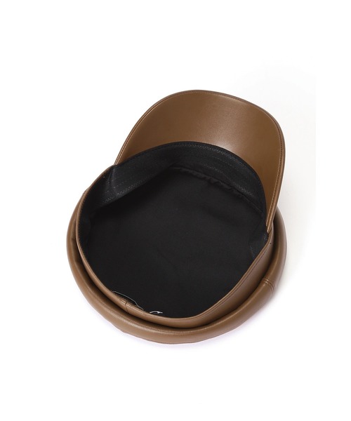ROSE BUD(ローズバッド)の「フェイクレザーマリンキャップ(キャップ・レディース・ブラウン・ONE SIZE)」の6枚目の写真