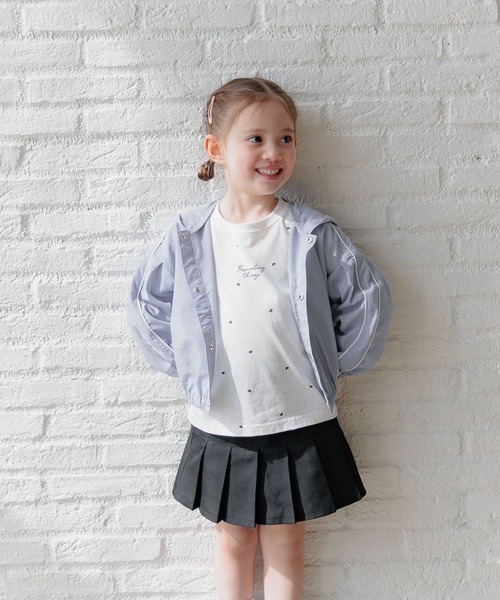 GLOBAL WORK（グローバルワーク）の「ズットパットパーカー/T/253307（マウンテンパーカー・キッズ・オフホワイト/ブルー・110cm/100cm/120cm）」の2枚目の写真