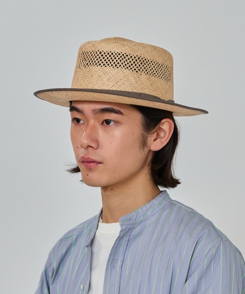 OVERRIDE(オーバーライド)の「OVERRIDE OPENWORK BAO OPTIMO / オーバーライド(ハット・メンズ・ベージュ・60cm/58cm)」の2枚目の写真