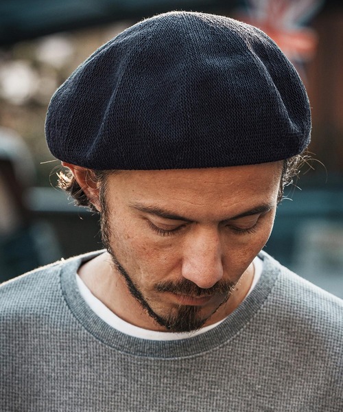 mko12590-Seamless Thermo Beret ベレー帽（ハンチング/ベレー帽