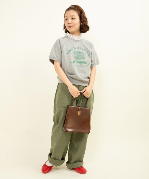 Dot＆Stripes CHILD WOMAN（ドットアンドストライプス　チャイルドウーマン）の「30/-天竺 レース襟ノースリインナー（Tシャツ/カットソー・レディース・ホワイト・FREE）」の3枚目の写真