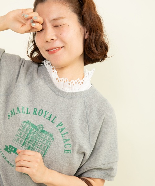 Dot&Stripes CHILD WOMAN(ドットアンドストライプス チャイルドウーマン)の「30/-天竺 レース襟ノースリインナー(Tシャツ/カットソー・レディース・ホワイト・FREE)」の16枚目の写真