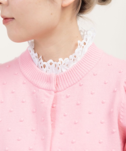 Dot＆Stripes CHILD WOMAN（ドットアンドストライプス　チャイルドウーマン）の「30/-天竺 レース襟ノースリインナー（Tシャツ/カットソー・レディース・ホワイト・FREE）」の15枚目の写真