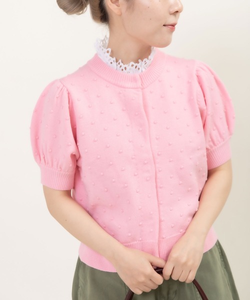 Dot＆Stripes CHILD WOMAN（ドットアンドストライプス　チャイルドウーマン）の「30/-天竺 レース襟ノースリインナー（Tシャツ/カットソー・レディース・ホワイト・FREE）」の16枚目の写真