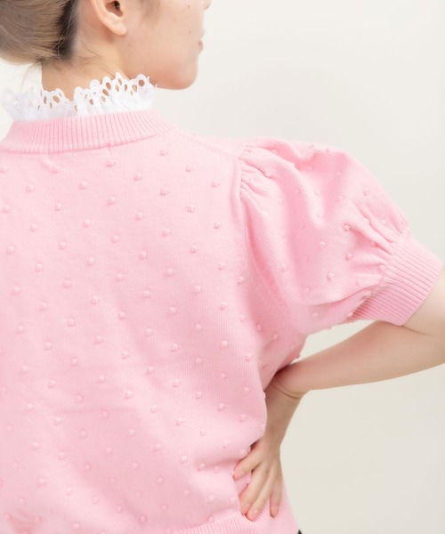 Dot＆Stripes CHILD WOMAN（ドットアンドストライプス　チャイルドウーマン）の「30/-天竺 レース襟ノースリインナー（Tシャツ/カットソー・レディース・ホワイト・FREE）」の17枚目の写真