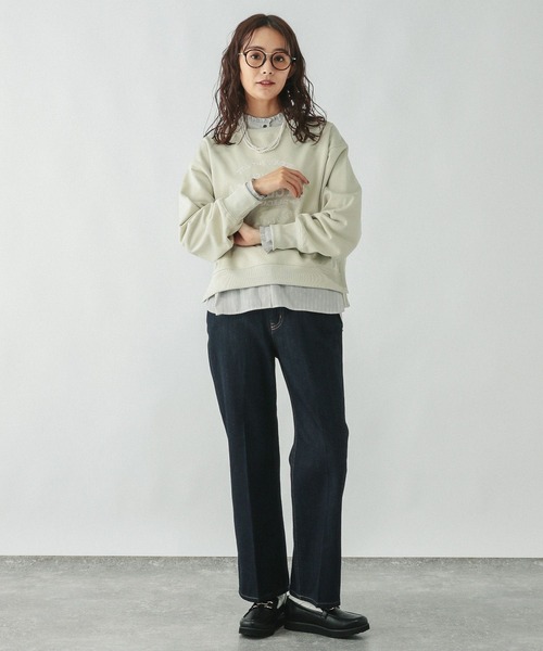 GLOBAL WORK(グローバルワーク)の「イージーケア襟フリルブラウス長袖/251990(シャツ/ブラウス・レディース・ブルー系その他/グリーン系その他7/オフホワイト・MEDIUM/LARGE)」の7枚目の写真