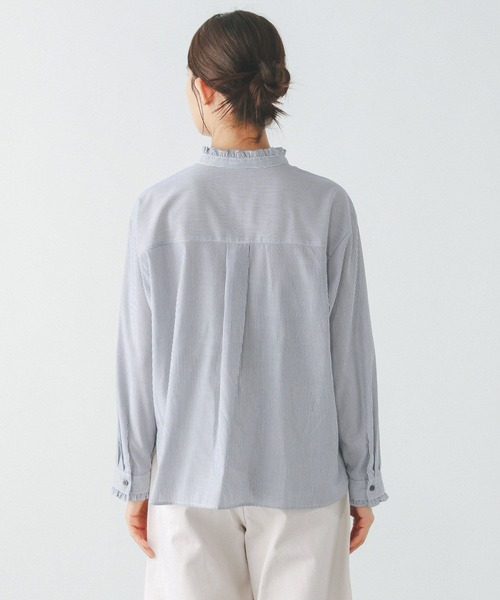 GLOBAL WORK(グローバルワーク)の「イージーケア襟フリルブラウス長袖/251990(シャツ/ブラウス・レディース・ブルー系その他/グリーン系その他7/オフホワイト・MEDIUM/LARGE)」の17枚目の写真