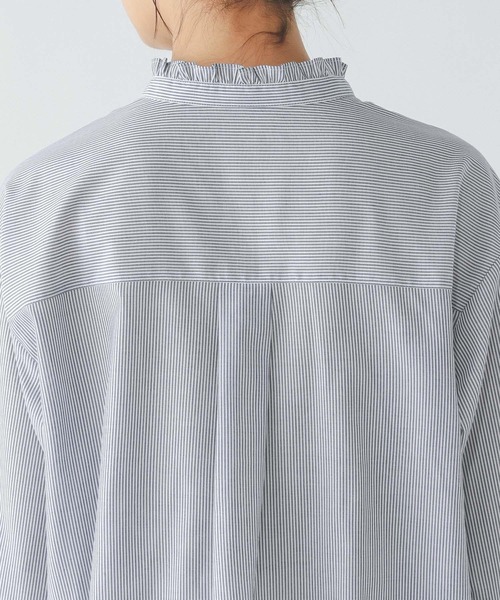 GLOBAL WORK(グローバルワーク)の「イージーケア襟フリルブラウス長袖/251990(シャツ/ブラウス・レディース・ブルー系その他/グリーン系その他7/オフホワイト・MEDIUM/LARGE)」の19枚目の写真