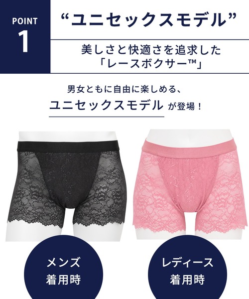 WACOAL MEN（ワコールメン）の「「レースボクサー」　ボクサーパンツ　ユニセックス（ボクサーパンツ・レディース・ネイビー/ブラック/サックスブルー系・LL）」の5枚目の写真