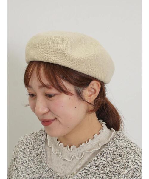 Samansa Mos2（サマンサ モスモス）の「【消臭効果】リネン混ベレー帽（ハット・レディース・ミント/ブラック/キナリ・F）」の22枚目の写真