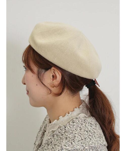 Samansa Mos2（サマンサ モスモス）の「【消臭効果】リネン混ベレー帽（ハット・レディース・ミント/ブラック/キナリ・F）」の15枚目の写真