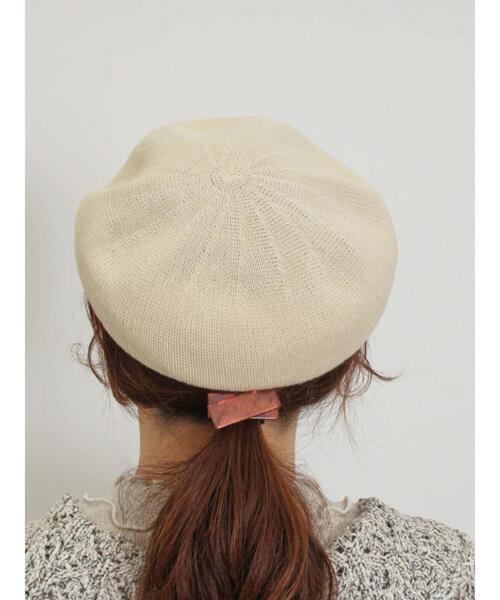 Samansa Mos2（サマンサ モスモス）の「【消臭効果】リネン混ベレー帽（ハット・レディース・ミント/ブラック/キナリ・F）」の16枚目の写真