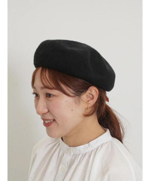 Samansa Mos2（サマンサ モスモス）の「【消臭効果】リネン混ベレー帽（ハット・レディース・ミント/ブラック/キナリ・F）」の19枚目の写真