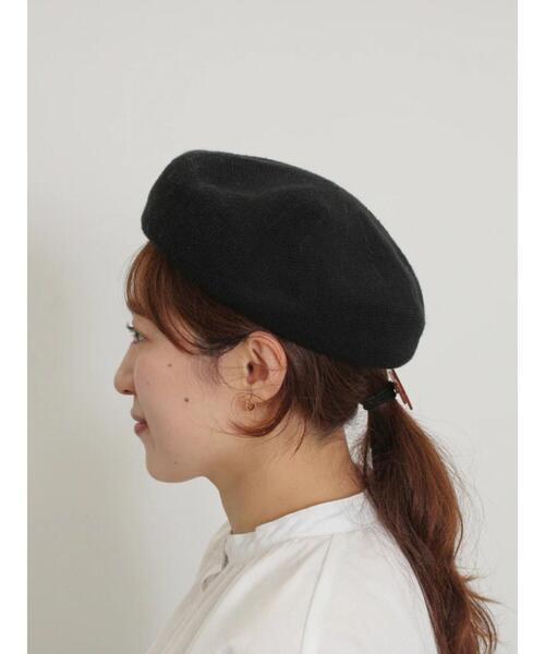 Samansa Mos2（サマンサ モスモス）の「【消臭効果】リネン混ベレー帽（ハット・レディース・ミント/ブラック/キナリ・F）」の20枚目の写真
